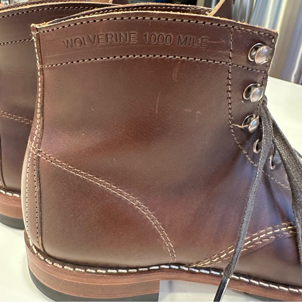 Mens Classic Brown Leather Boot - Picture 3 of 8